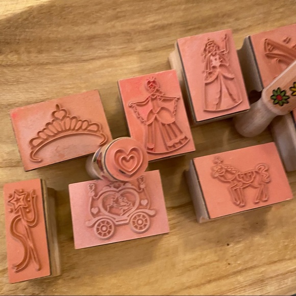 Princess Wooden Craft Stamp Lot NEW 11 in Set - Picture 4 of 7